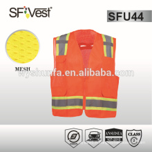 2015 Nouveautés produits de sécurité routière vêtements de réflexion veste de sécurité orange